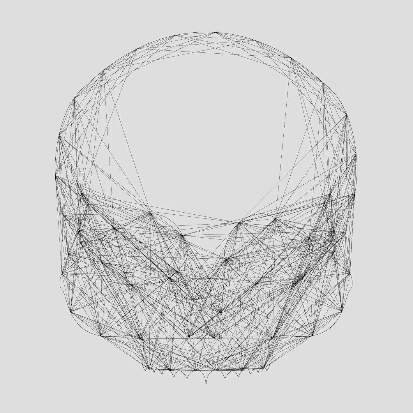 Preview our premium vector: Polygonal Skull