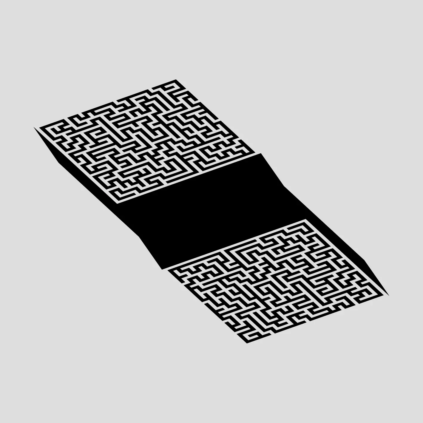 Preview our premium vector: dark reflected maze