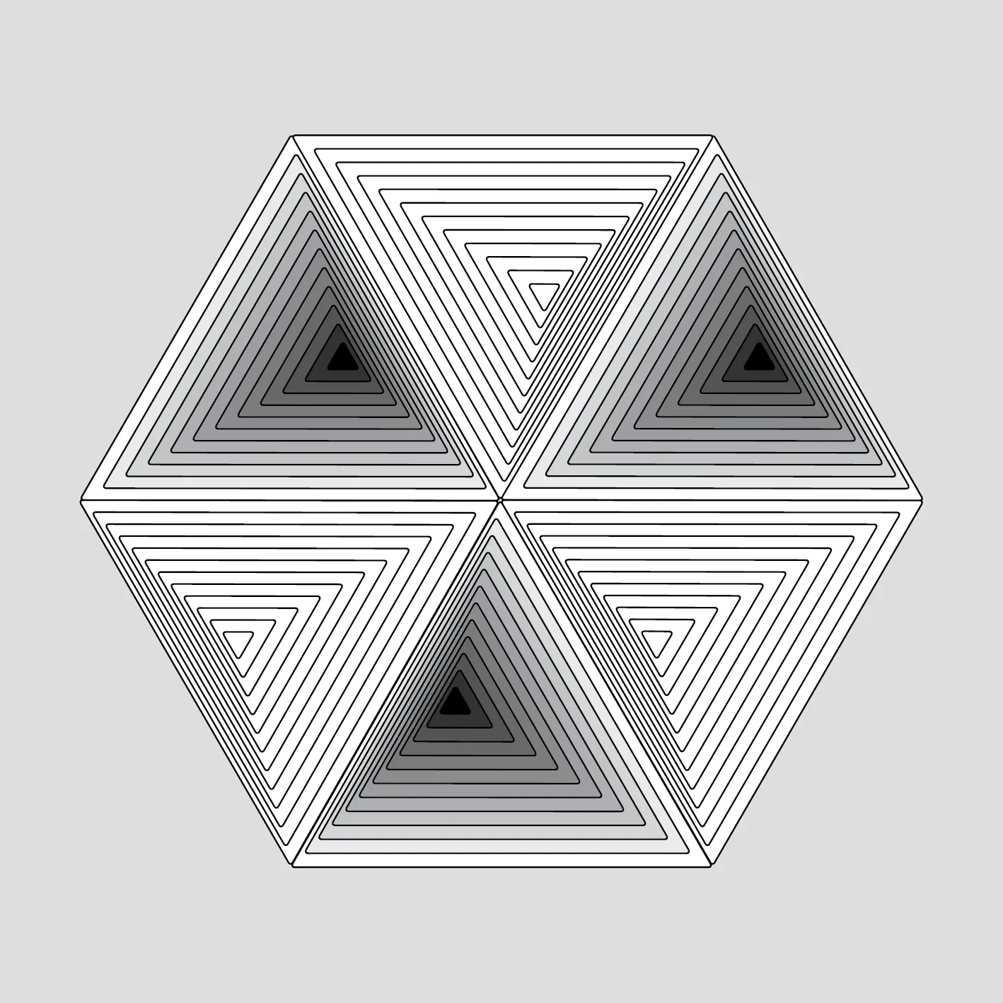 Preview our premium vector: hexa triangle multiplication