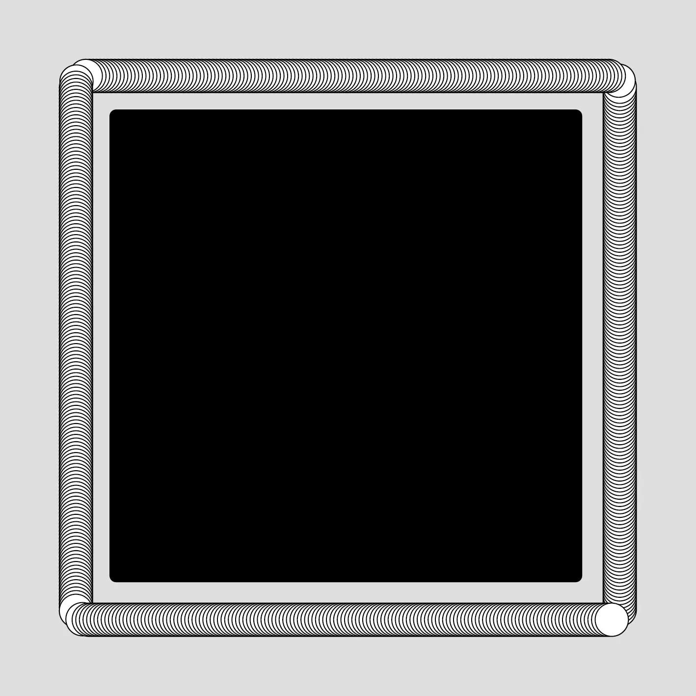 Preview our premium vector: square circle void