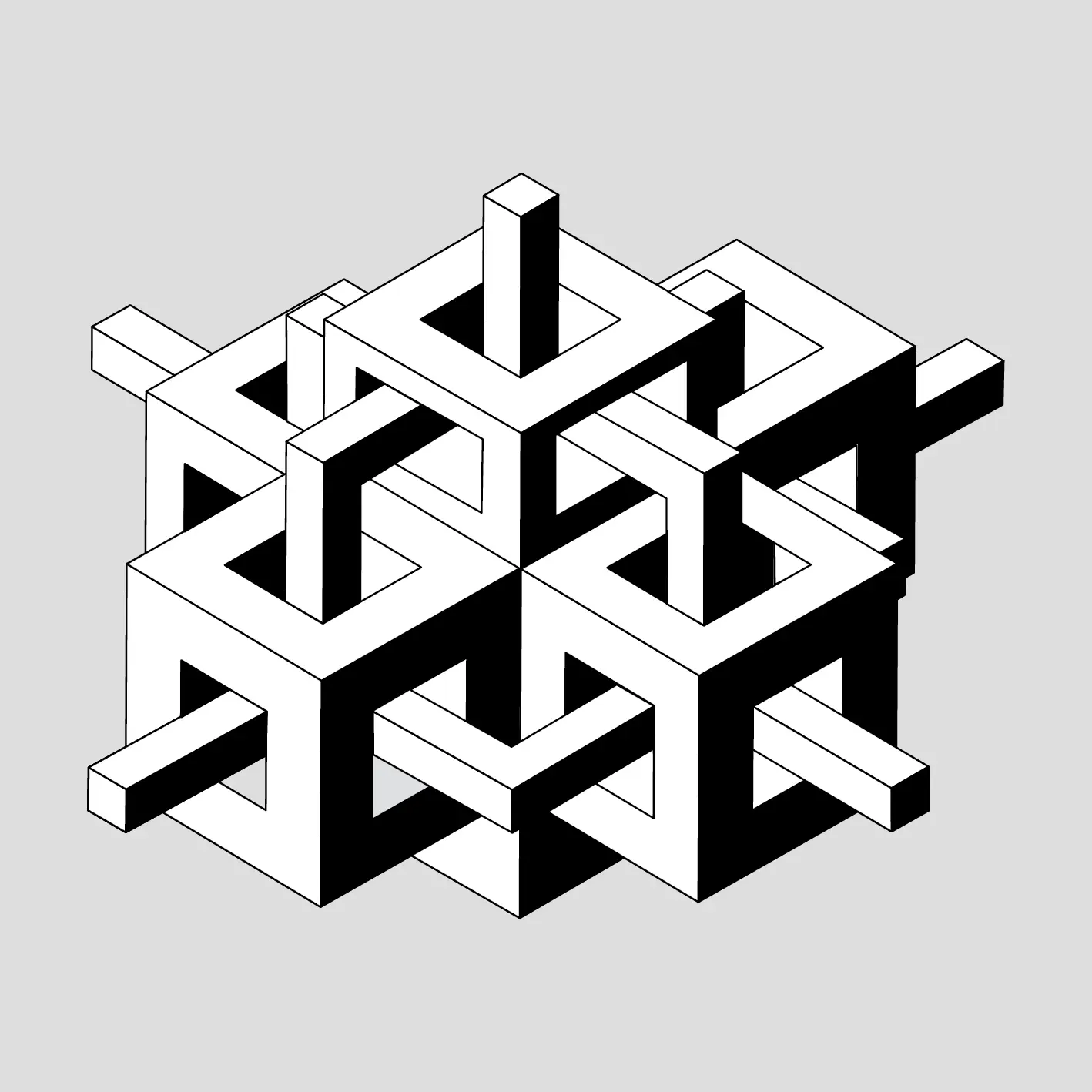 Preview our premium vector: isometric connector cubes