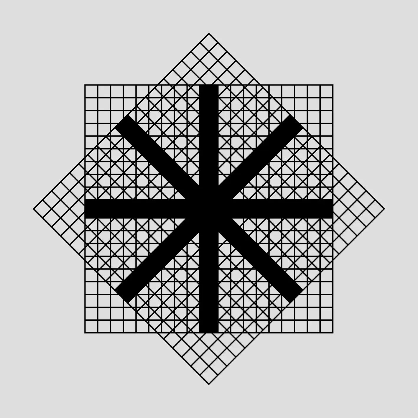 Preview our premium vector: Square Grid Star