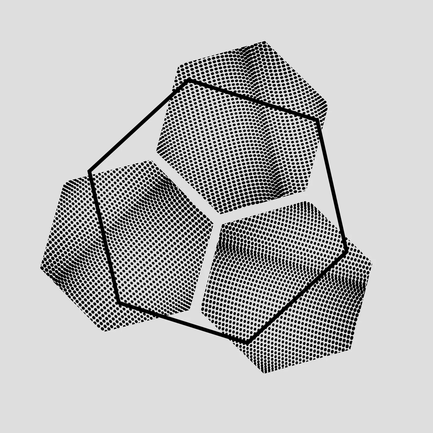 Preview our premium vector: Halftone Hexagon